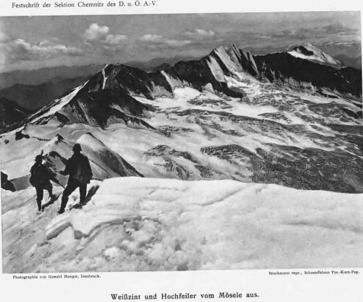 Weißzint und Hochfeiler vom Mösele aus | © DAV Chemnitz Archiv: Im Bannkreis der Hütte